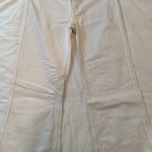 Cream Flared Pants